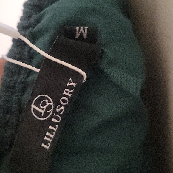 Women’s Dark Green Long Sleeve Smocked Mini Dress - Picture 6 of 6